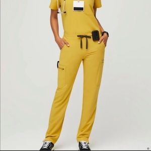 Figs Limited Edition Light Gold Yola Skinny Scrub Pant XS